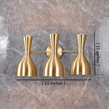 Mid-Century Diabolo Style Triple Arm Wall Sconce | Customizable Perforated Modern Lighting Fixture - 32602