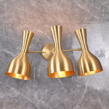 Mid-Century Diabolo Style Triple Arm Wall Sconce | Customizable Perforated Modern Lighting Fixture - 32602