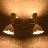 Mid-Century Diabolo Style Double Cone Wall Sconce | Customizable Perforated Modern Light Fixture - 32604