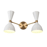 Mid-Century Diabolo Style Double Cone Wall Sconce | Customizable Perforated Modern Light Fixture - 32604