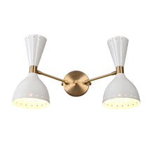 Mid-Century Diabolo Style Double Cone Wall Sconce | Customizable Perforated Modern Light Fixture - 32604