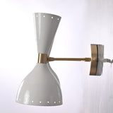 Mid-Century Diabolo Style Double Cone Wall Sconce | Customizable Perforated Modern Light Fixture - 32604