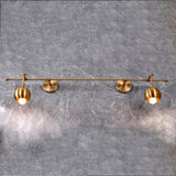 Modern Globe Arm Wall Sconce with Extended Bar Design | Customizable Dual Head Decorative Fixture - 32605