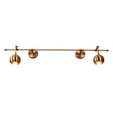 Modern Globe Arm Wall Sconce with Extended Bar Design | Customizable Dual Head Decorative Fixture - 32605