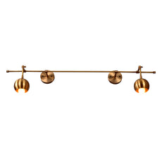 Modern Globe Arm Wall Sconce with Extended Bar Design | Customizable Dual Head Decorative Fixture - 32605