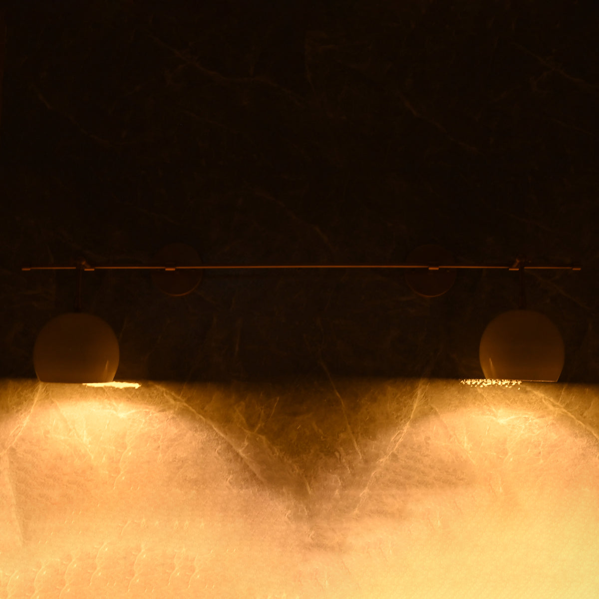 Modern Globe Wall Sconce with Horizontal Bar Design | Customizable 2-Light Decorative Accent Fixture - 32606