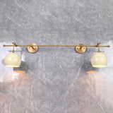 Modern Globe Wall Sconce with Horizontal Bar Design | Customizable 2-Light Decorative Accent Fixture - 32606