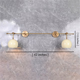Modern Globe Wall Sconce with Horizontal Bar Design | Customizable 2-Light Decorative Accent Fixture - 32606