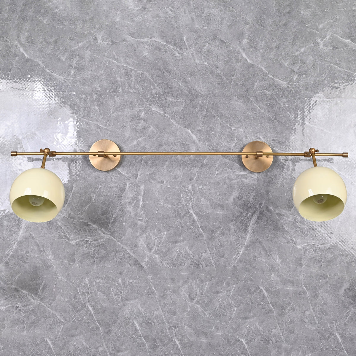 Modern Globe Wall Sconce with Horizontal Bar Design | Customizable 2-Light Decorative Accent Fixture - 32606