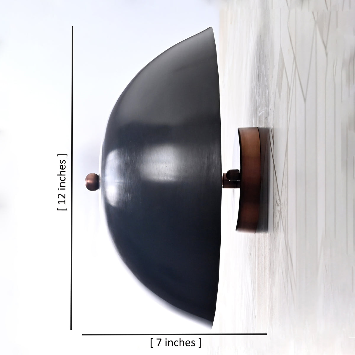 Modern Dome Wall Sconce with Uplifting Light Effect | Customizable Decorative Accent Lighting Fixture - 32608