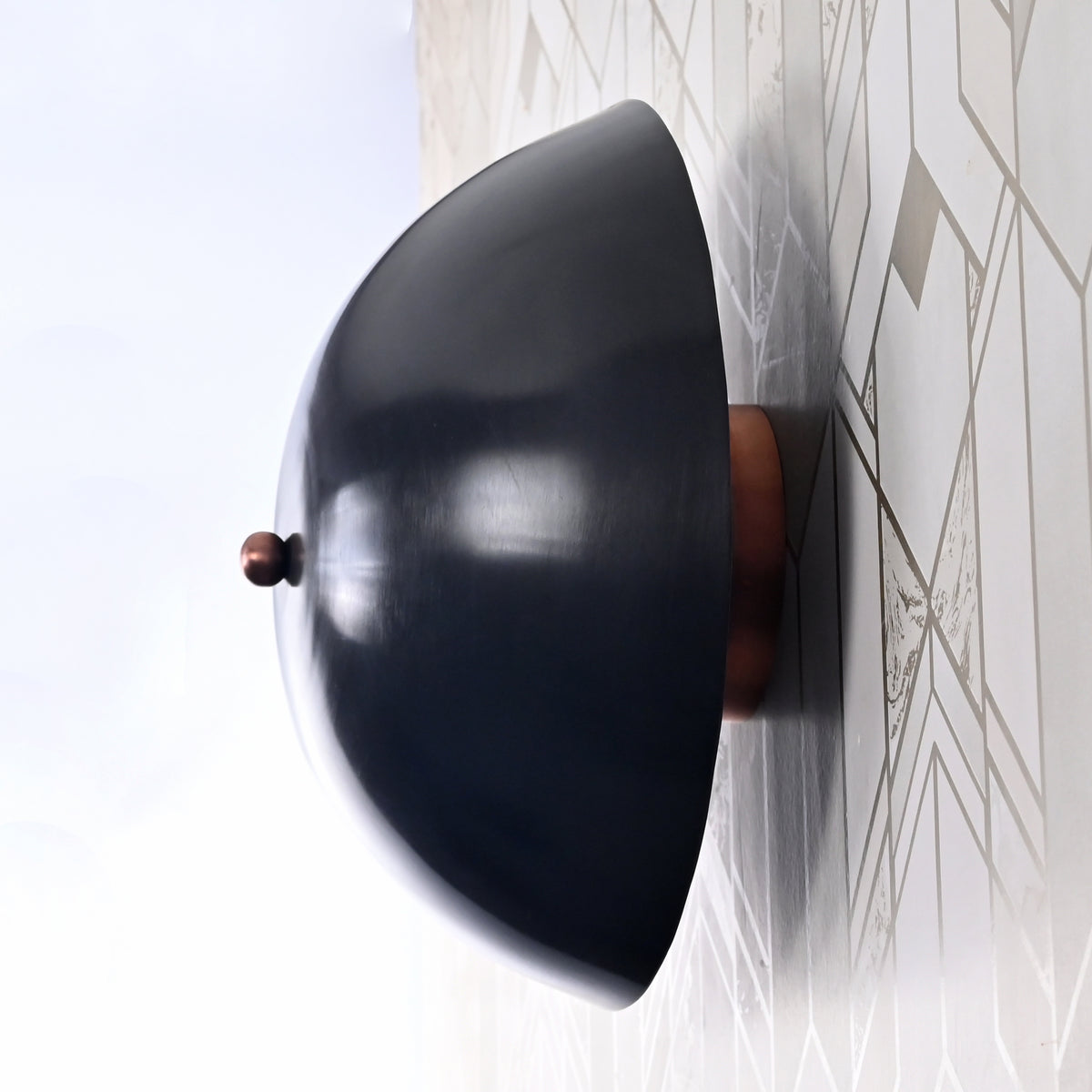 Modern Dome Wall Sconce with Uplifting Light Effect | Customizable Decorative Accent Lighting Fixture - 32608