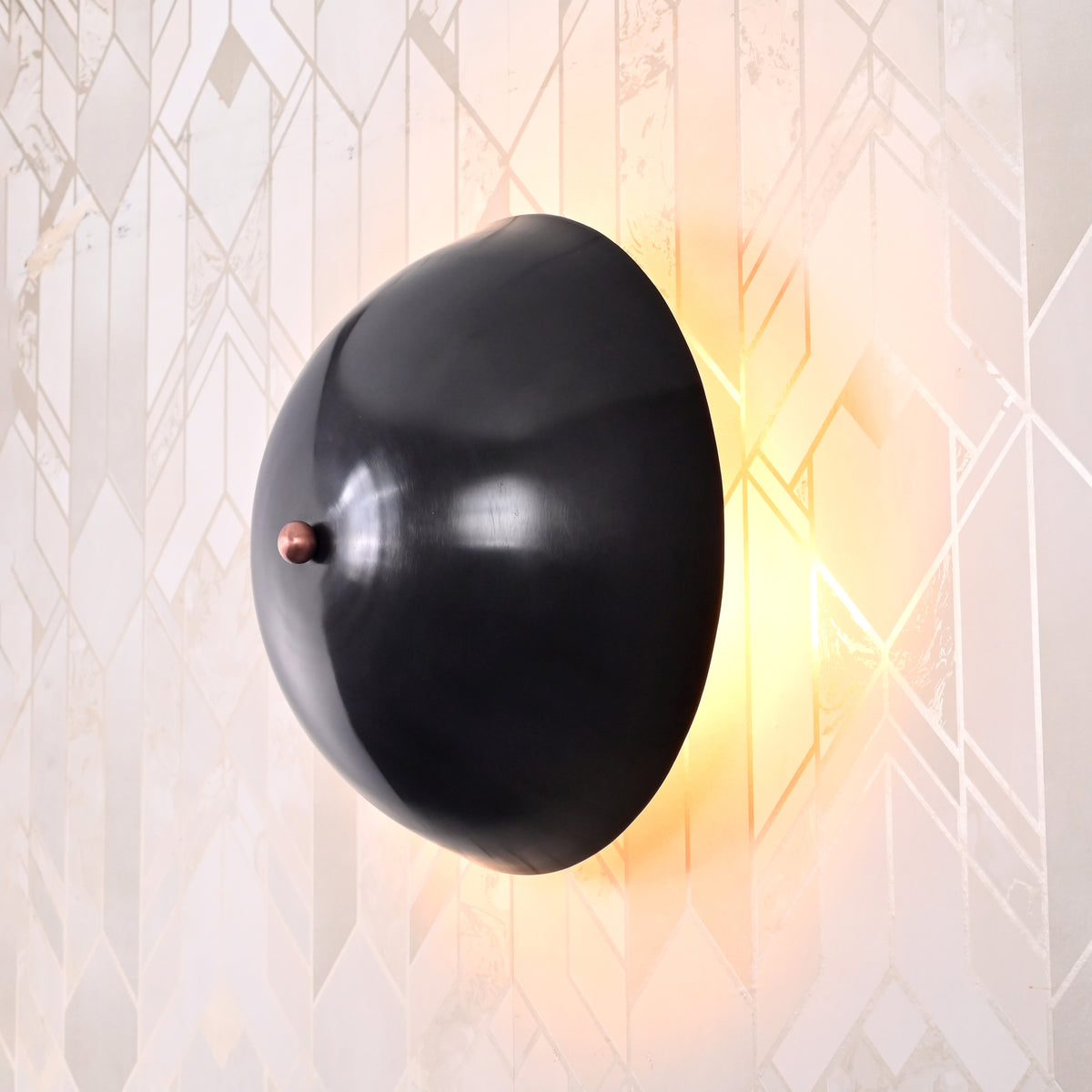 Modern Dome Wall Sconce with Uplifting Light Effect | Customizable Decorative Accent Lighting Fixture - 32608