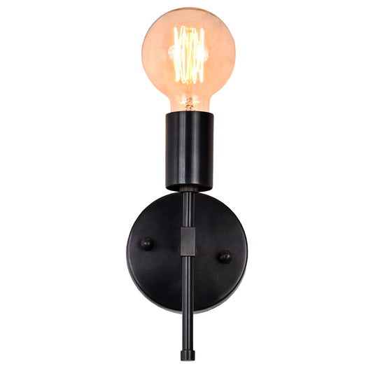 Modern Vertical Wall Sconce with Exposed Bulb Design | Customizable Minimal Decorative Light Fixture - 32610