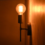 Modern Vertical Wall Sconce with Exposed Bulb Design | Customizable Minimal Decorative Light Fixture - 32610