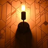 Modern Vertical Wall Sconce with Exposed Bulb Design | Customizable Minimal Decorative Light Fixture - 32610