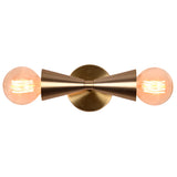 Mid-Century Double Cone Wall Sconce in Symmetrical Design | Customizable Modern Decorative Fixture - 32611