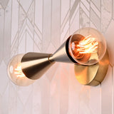 Mid-Century Double Cone Wall Sconce in Symmetrical Design | Customizable Modern Decorative Fixture - 32611