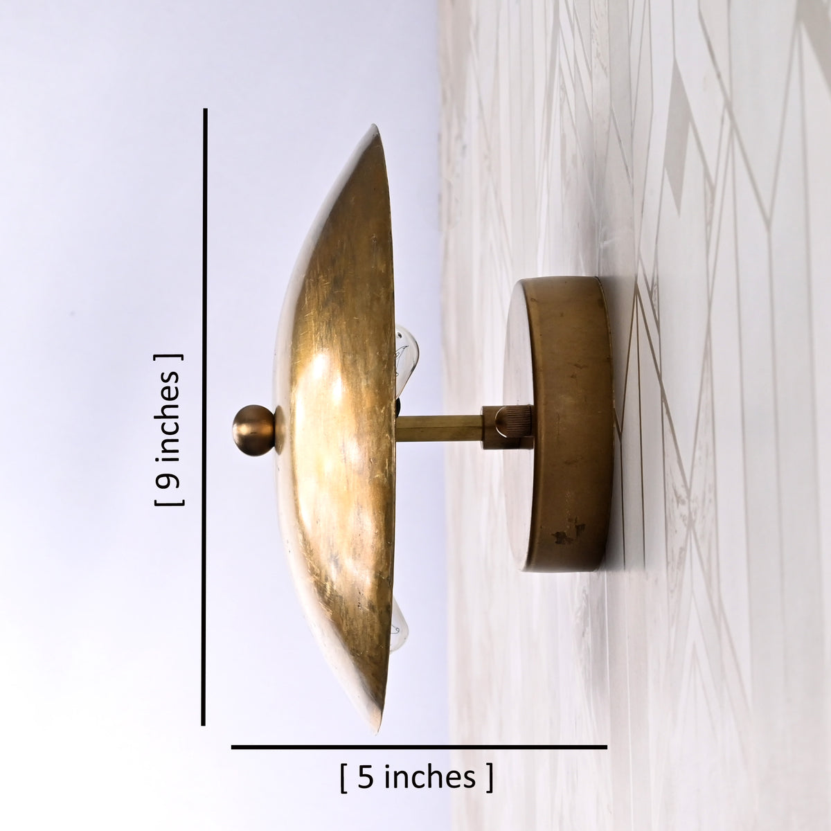 Vintage Dome Wall Sconce with Uplifting Glow Effect | Customizable Compact Decorative Light Fixture - 32612