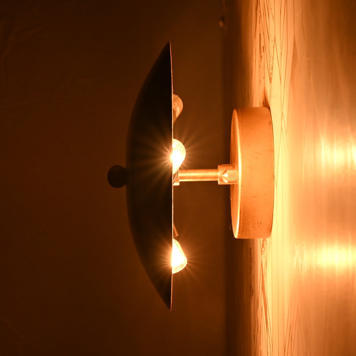 Vintage Dome Wall Sconce with Uplifting Glow Effect | Customizable Compact Decorative Light Fixture - 32612