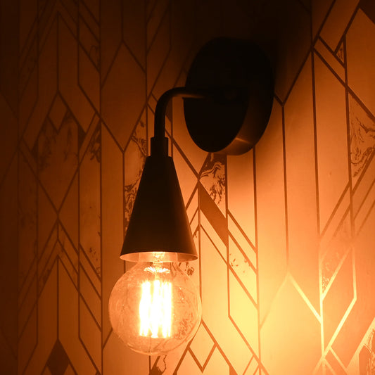 Brass Leaf Studio - Brass Single Bulb Wall Sconce, Mid Century Minimal Industrial Brass Made Bulb Holder, Wall Light, Vanity, Make up Picture Mirror