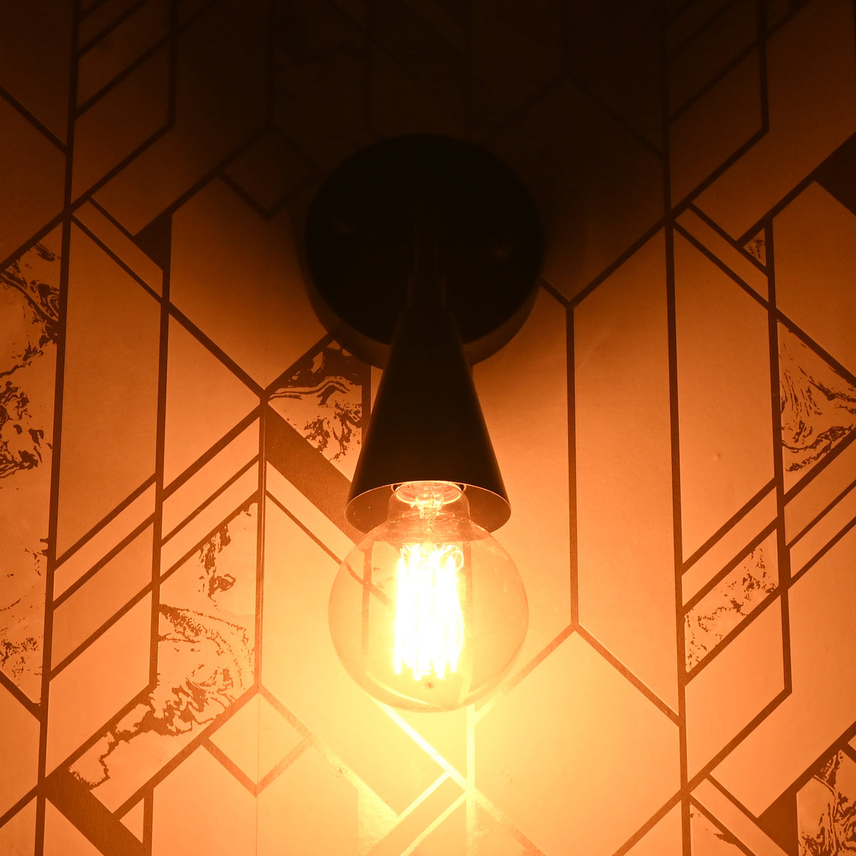 Industrial Cone Shade Wall Sconce | Modern Minimalist Customizable Brass Fixture For Ambient Glow - 32613