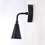 Industrial Cone Shade Wall Sconce | Modern Minimalist Customizable Brass Fixture For Ambient Glow - 32613