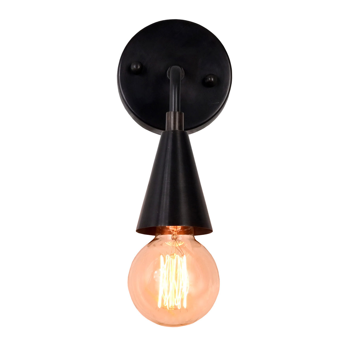 Industrial Cone Shade Wall Sconce | Modern Minimalist Customizable Brass Fixture For Ambient Glow - 32613