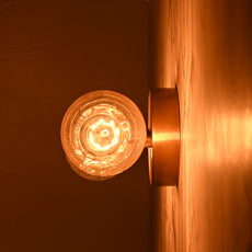 Brass Leaf Studio - Brass Wall Sconce, Twin-Bulbs Mid Century Minimal Industrial Brass Made Wall Lamp, Wall Sconce