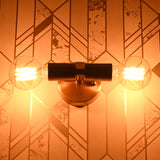 Mid-Century Modern Tube Wall Sconce | Customizable Brass Light Fixture For Vanity Or Hallway - 32614