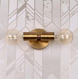 Mid-Century Modern Tube Wall Sconce | Customizable Brass Light Fixture For Vanity Or Hallway - 32614