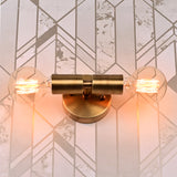 Mid-Century Modern Tube Wall Sconce | Customizable Brass Light Fixture For Vanity Or Hallway - 32614