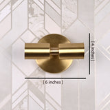 Mid-Century Modern Brass Tube Wall Sconce | Customizable Dual-Bulb Light Fixture For Bathroom Vanity - 32615