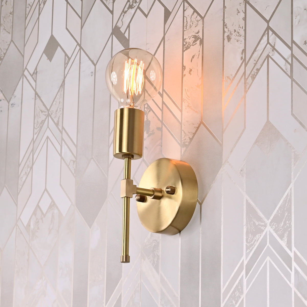 Mid-century modern Sputnik chandelier with 8 lights, brass frame, and teal cone shades