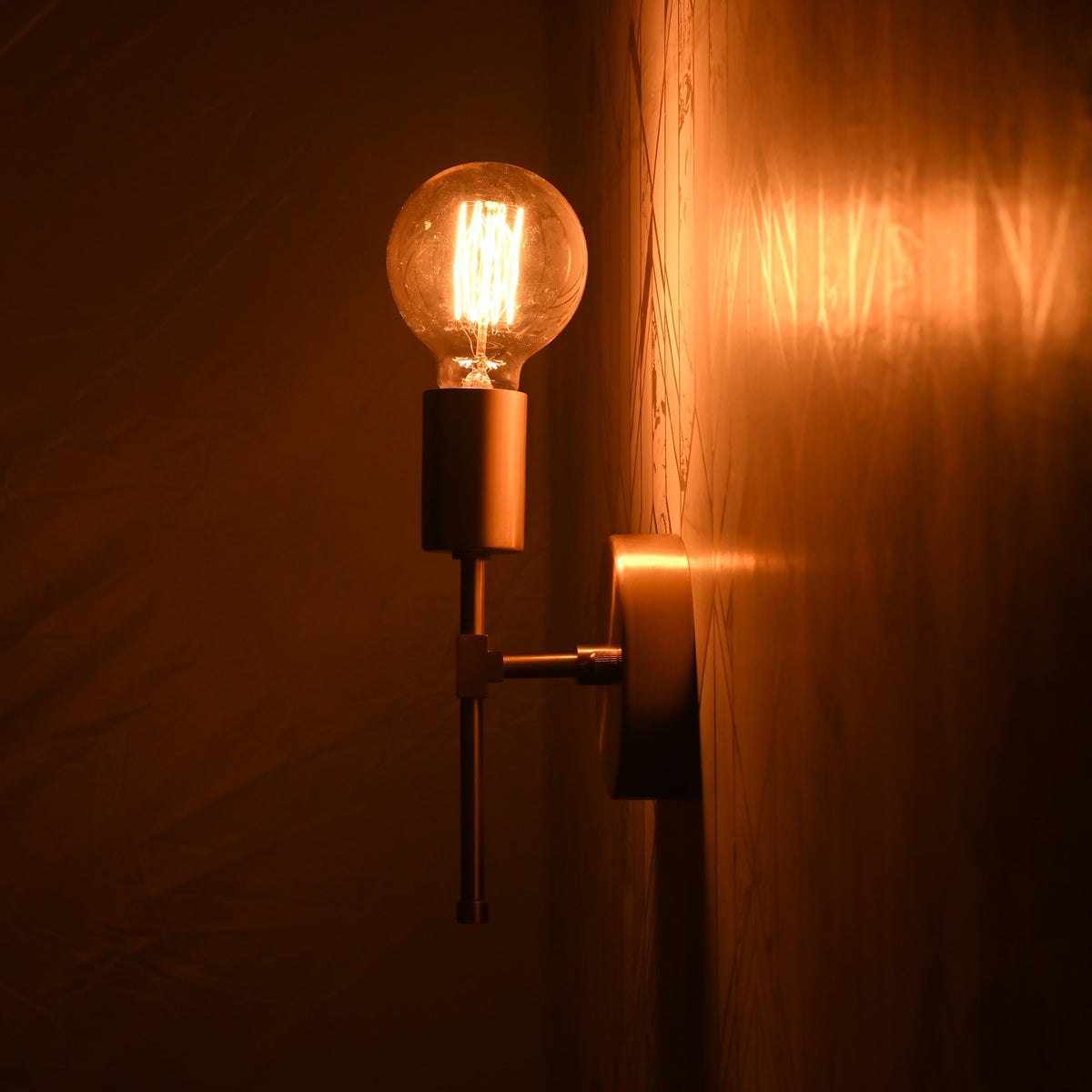 Mid-century modern Sputnik chandelier with 8 lights, brass frame, and teal cone shades