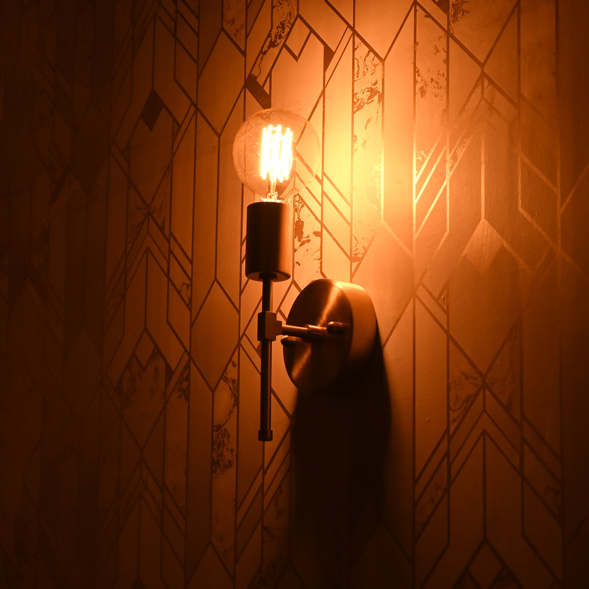 Mid-century modern Sputnik chandelier with 8 lights, brass frame, and teal cone shades