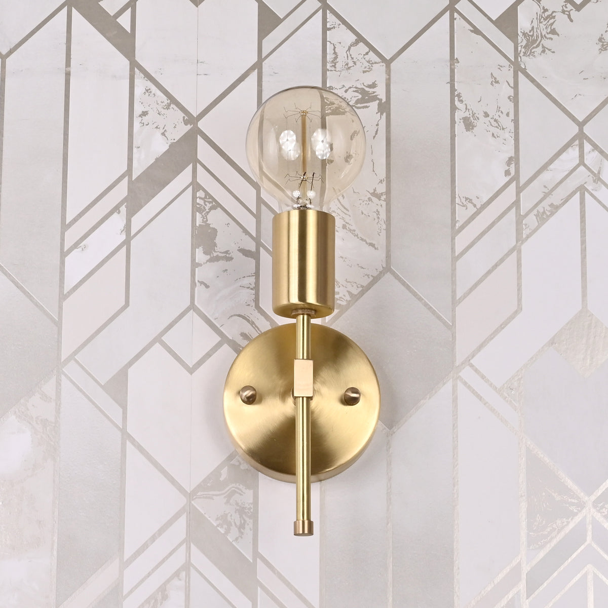 Mid-century modern Sputnik chandelier with 8 lights, brass frame, and teal cone shades