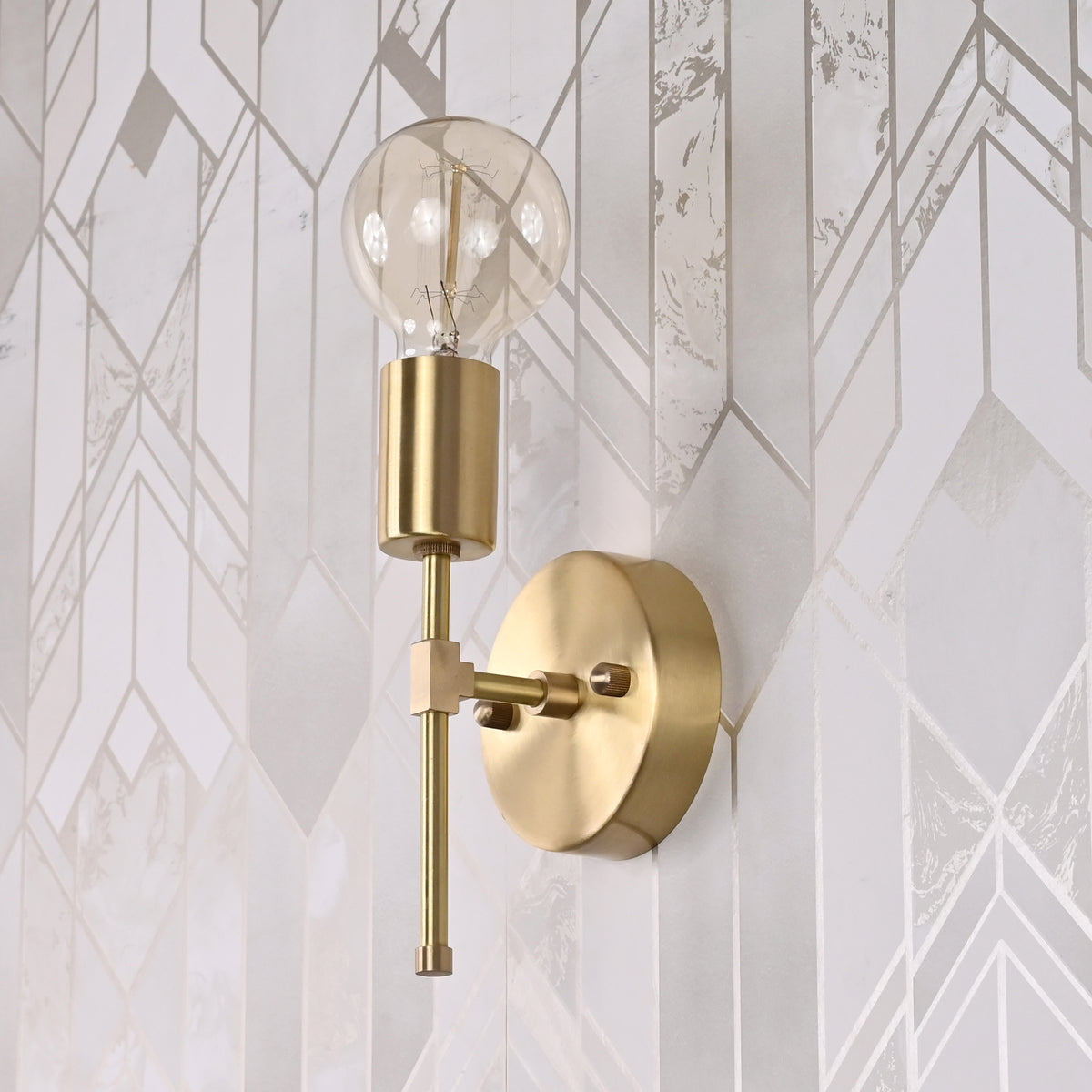 Mid-century modern Sputnik chandelier with 8 lights, brass frame, and teal cone shades