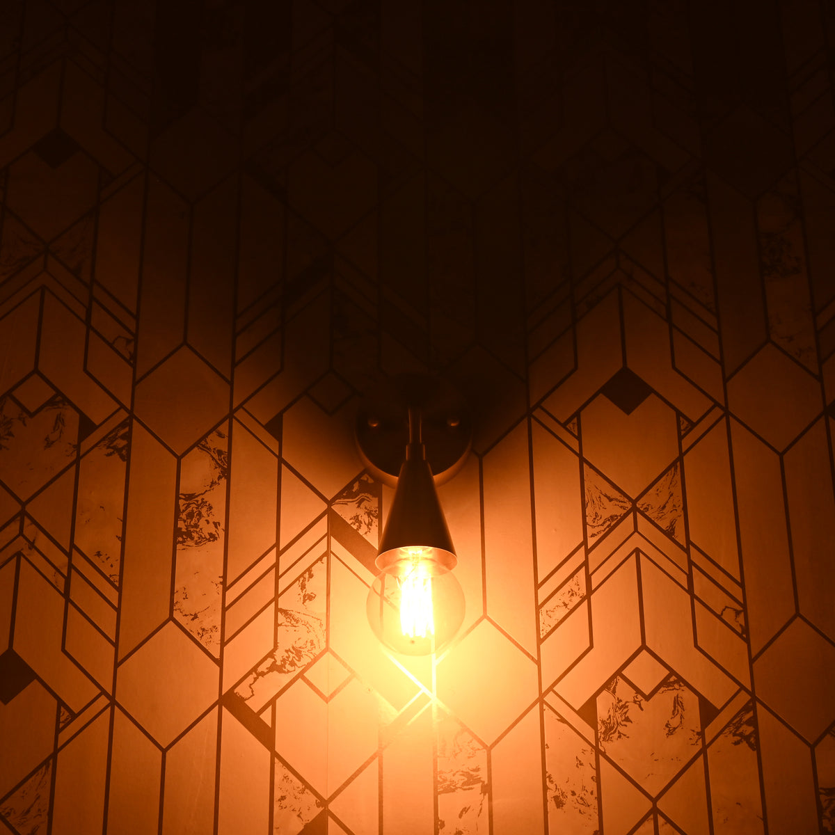 Mid-century modern Sputnik chandelier with 8 lights, brass frame, and teal cone shades