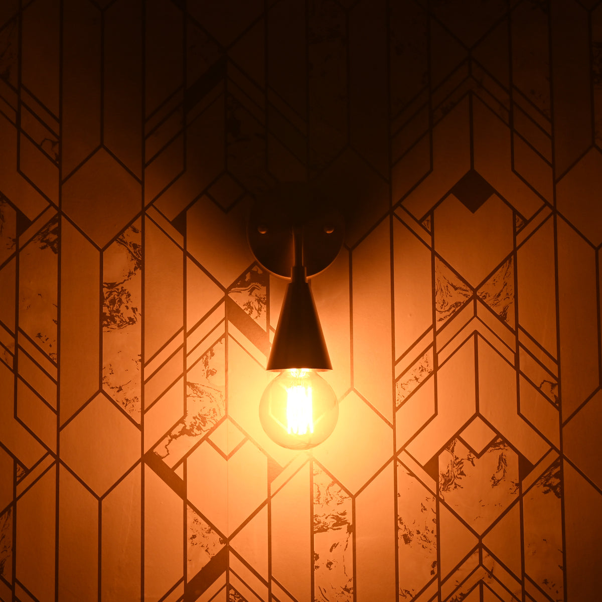 Mid-century modern Sputnik chandelier with 8 lights, brass frame, and teal cone shades