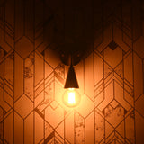 Mid-century modern Sputnik chandelier with 8 lights, brass frame, and teal cone shades