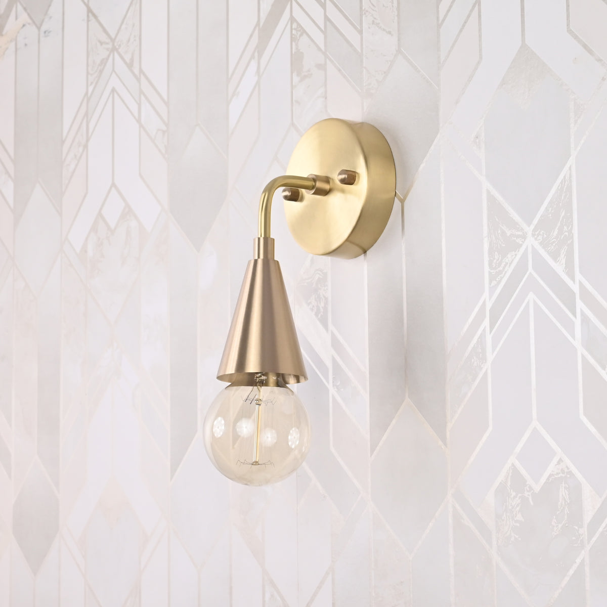 Mid-century modern Sputnik chandelier with 8 lights, brass frame, and teal cone shades