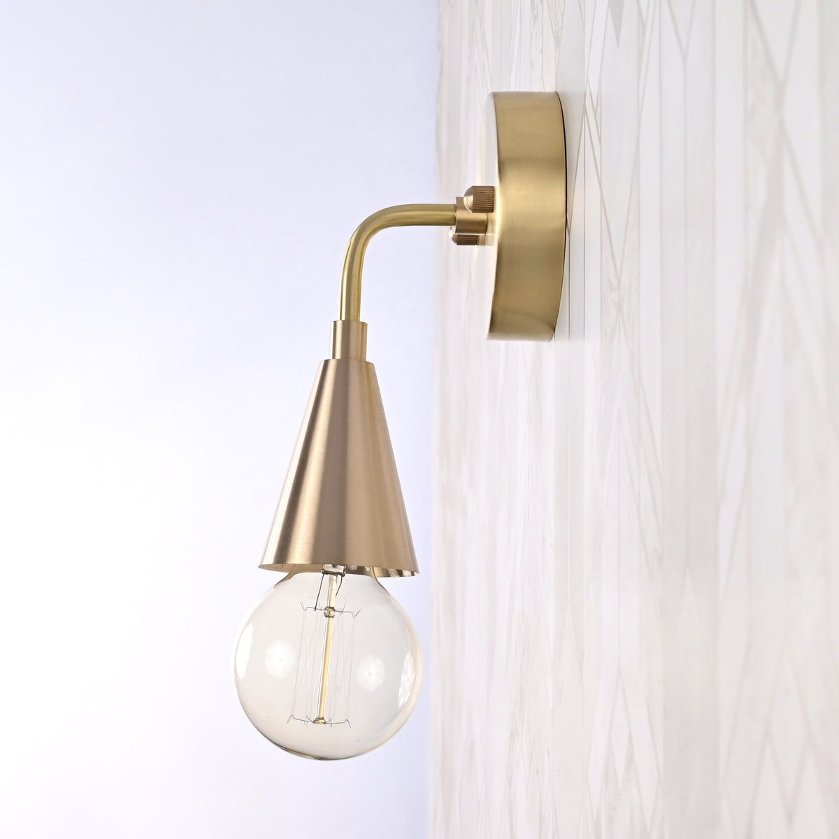 Mid-century modern Sputnik chandelier with 8 lights, brass frame, and teal cone shades