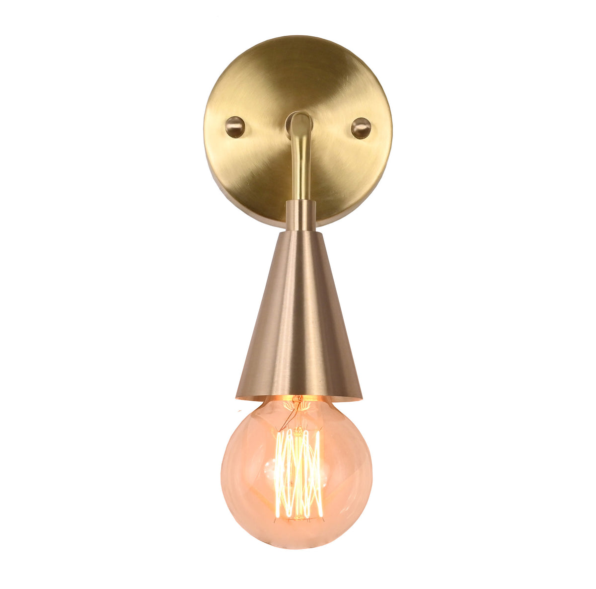 Mid-century modern Sputnik chandelier with 8 lights, brass frame, and teal cone shades