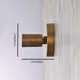 Industrial Minimalist Brass Wall Sconce | Customizable Single-Light Fixture for Modern Home Interiors - 32618