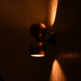 Industrial Modern Double Globe Wall Sconce | Customizable Handcrafted Brass Light Fixture for Interiors - 32620