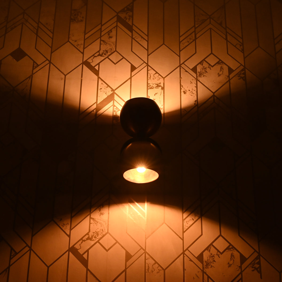 Industrial Modern Double Globe Wall Sconce | Customizable Handcrafted Brass Light Fixture for Interiors - 32620