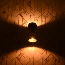 Industrial Modern Double Globe Wall Sconce | Customizable Handcrafted Brass Light Fixture for Interiors - 32620