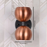 Industrial Modern Double Globe Wall Sconce | Customizable Handcrafted Brass Light Fixture for Interiors - 32620