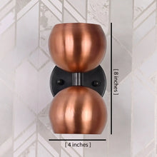 Industrial Modern Double Globe Wall Sconce | Customizable Handcrafted Brass Light Fixture for Interiors - 32620