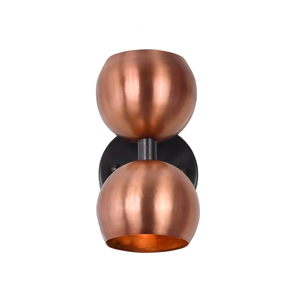 Industrial Modern Double Globe Wall Sconce | Customizable Handcrafted Brass Light Fixture for Interiors - 32620